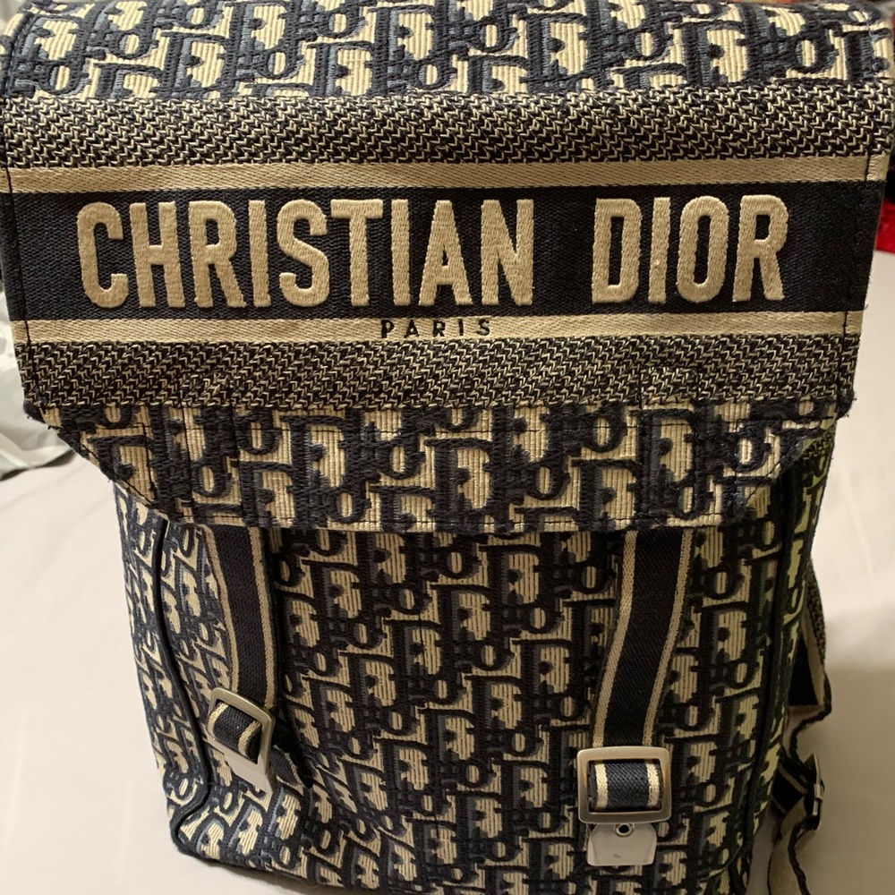 Dior oblique canvas blue
